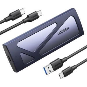 UGREEN SSD Enclosure, Tool-Free USB C External, 10Gbps M.2 NVMe to USB Adapter/Reader Supports M and B&M Keys and Size 2230/2242 /2260/2280 SSDs