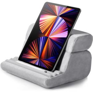 UGREEN Tablet Pillow Stand for Lap Soft Holder Bed with 3 Viewing Angles Adjustable Home Office Accessories Compatible with iPad Pro 13 12 11 10.5 Air Mini 5 4 3 2 Phone 16 15 14 E-Reader Grey(Grey)