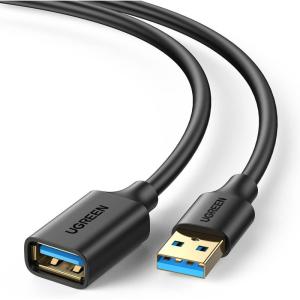UGREEN USB 3.0 Extension Cable USB 3.0 Male A to Female A 5Gbps Compatible with Gamepad USB Flash Drive USB Hub External Hard Drive Keyboard Printer Webcam, 1 m(15 ft)
