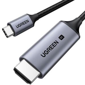 UGREEN USB C to HDMI Cable 8K@60Hz 4K@240Hz Thunderbolt 4/3 Type C to HDMI 2.1 Cable 48Gbps HDR HDCP2.3 Compatible for MacBook Pro Air iPad, Mac mini, iPhone 17 ProMax, Galaxy S25, Pixel 9, XPS, 6.6FT(3.3FT)