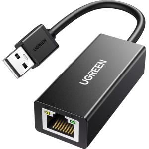 UGREEN USB to Ethemet Adapter, 10/100 Mbps Network Adapter, with Ax88772D ChipRJ45 Wired LAN Dongle for Laptop, Compatible with Nintendo Switch MacBookChromebook Windows macOS Linux (Not for Wii)(Black)
