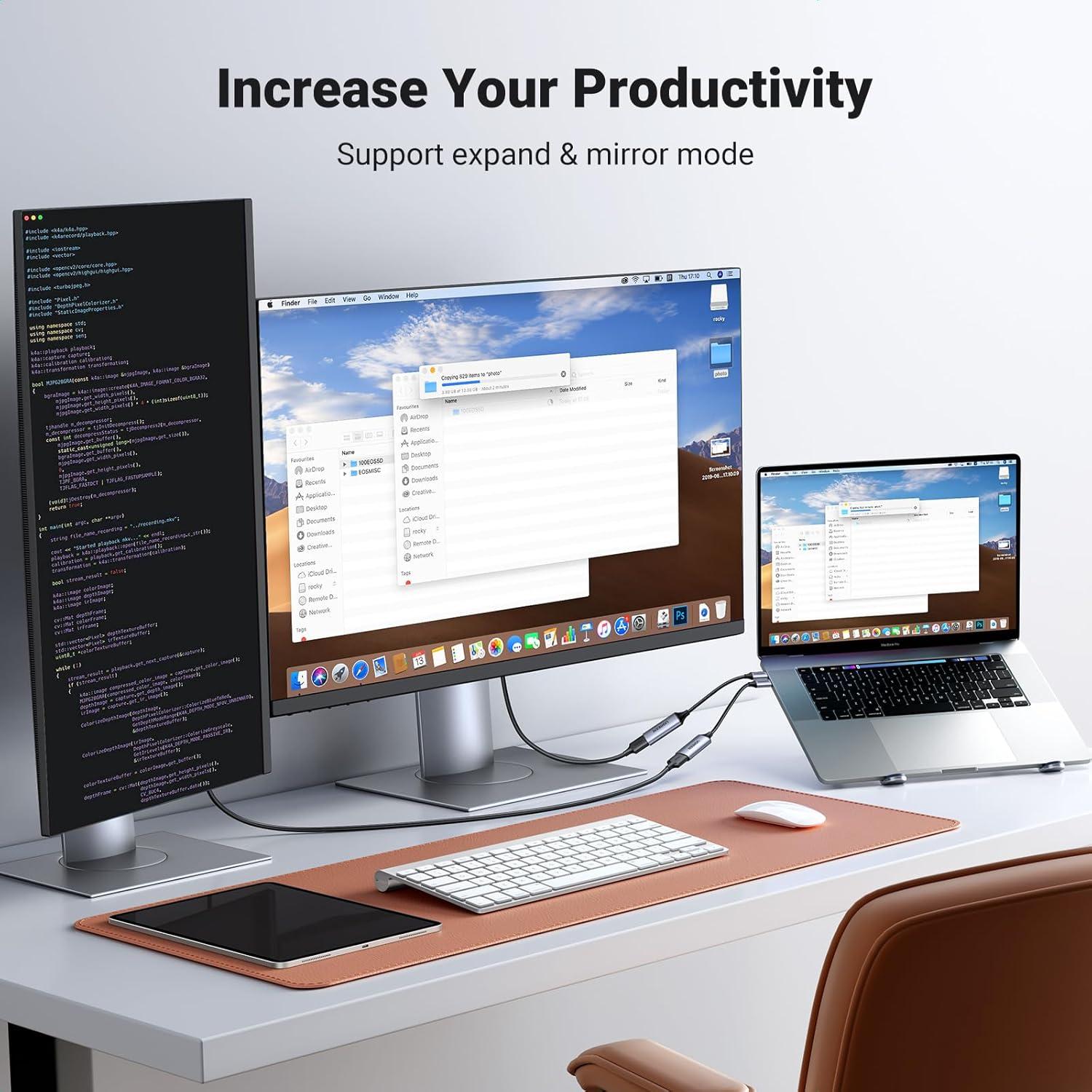 imageUGREEN USB C to HDMI Adapter Cable 4K60Hz Aluminum Type C Thunderbolt 43 Converter Male to Female Compatible with iPhone 1716 Pro Max iPad mini Air MacBook Pro Galaxy S25Ultra iMac XPS 17
