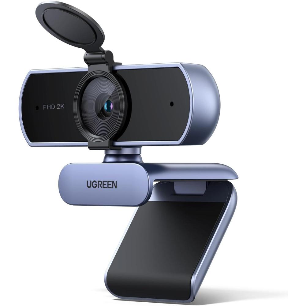 imageUGREEN 2K Webcam Full HD 1080P Webcam for PC Web Camera with Autofocus Privacy Cover Dual Noise Cancelling Mics Computer USB Camera for Streaming Conferencing Calling Zoom Skype Teams