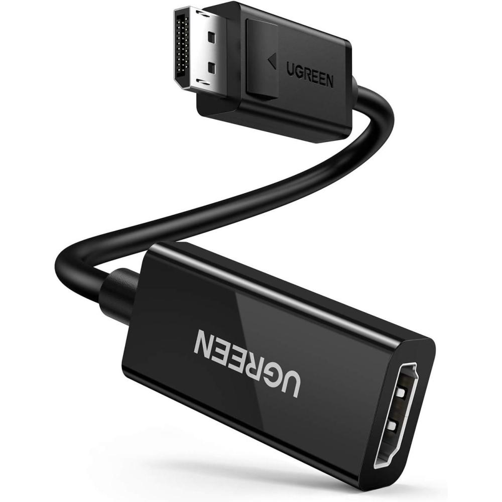 imageUGREEN DisplayPort to HDMI Adapter 4K60Hz DP to HDMI Male to Female Converter Video Display Cord Compatible with AMD NVIDIA Dell HP PC Laptop HDTV Monitor Projector Computer