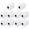 imageUGREEN RJ45 Coupler Ethernet Extender Connector 10 Pack Inline Coupler Cat7 Cat6 Cat5e Ethernet Cable Adapter Female to Female White