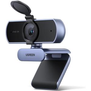 UGREEN 2K Webcam, Full HD 1080P Webcam for PC, Web Camera with Autofocus, Privacy Cover, Dual Noise Cancelling Mics, Computer USB Camera for Streaming, Conferencing, Calling, Zoom, Skype, Teams