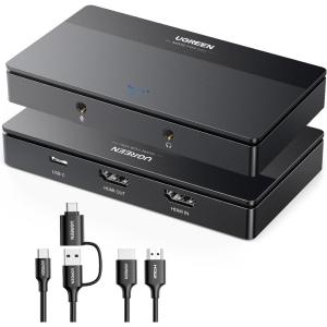 UGREEN 4K Video Capture Card, Full HD 1080P 60FPS USB/Type-C 3.0 HDMI Video Capture Device with Ultra-Low Latency for Streaming, Gaming, and Conferencing Compatible with Switch, PS4/5, PC and Mac