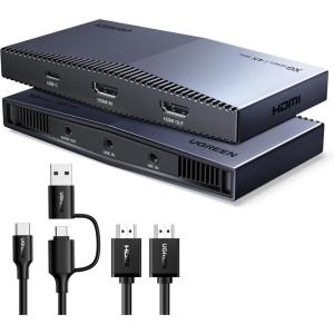 UGREEN 4K@30Hz HDMI to USB 3.2 Video Capture Card 4K@60Hz Input Passthrough 24/7 Live Streaming FPGA Broadcasting with Low Latency for Compatible with Switch 2/PS5/Xbox/PC/Camera/Mac/OBS/XSplit