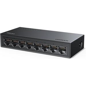 UGREEN Ethernet Switch, 8 Port Gigabit Ethernet Splitter, Plug & Play, Wall Mount & Desktop Network Switch Hub, Unmanaged, Compact, with LED, Fanless Quiet, for Internet Cable, Laptop, Router, NAS(35499US)