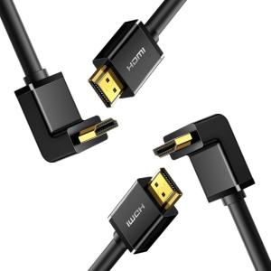 UGREEN HDMI Cable Right Angle 4K 90 Degree HDMI Cord High Speed Down Angle HDMI 2.0 Cable, 4K@60Hz HD 3D 1080P ARC Compatible for Laptop Monitor Nintendo Switch Xbox PS5 PC TV 3.3FT 6.6FT