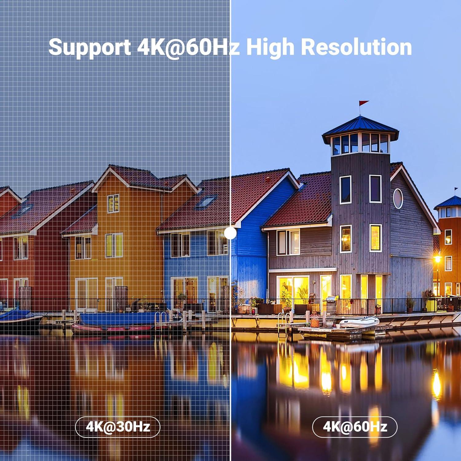 imageUGREEN HDMI KVM Switch 1 Monitor 2 Computers Aluminum with 4 USB 30 Ports 4K60Hz KVM Switches for 2 Computers Sharing One Monitor Keyboard Mouse Printer with 2 HDMI Cables 2 USB Cables Controller