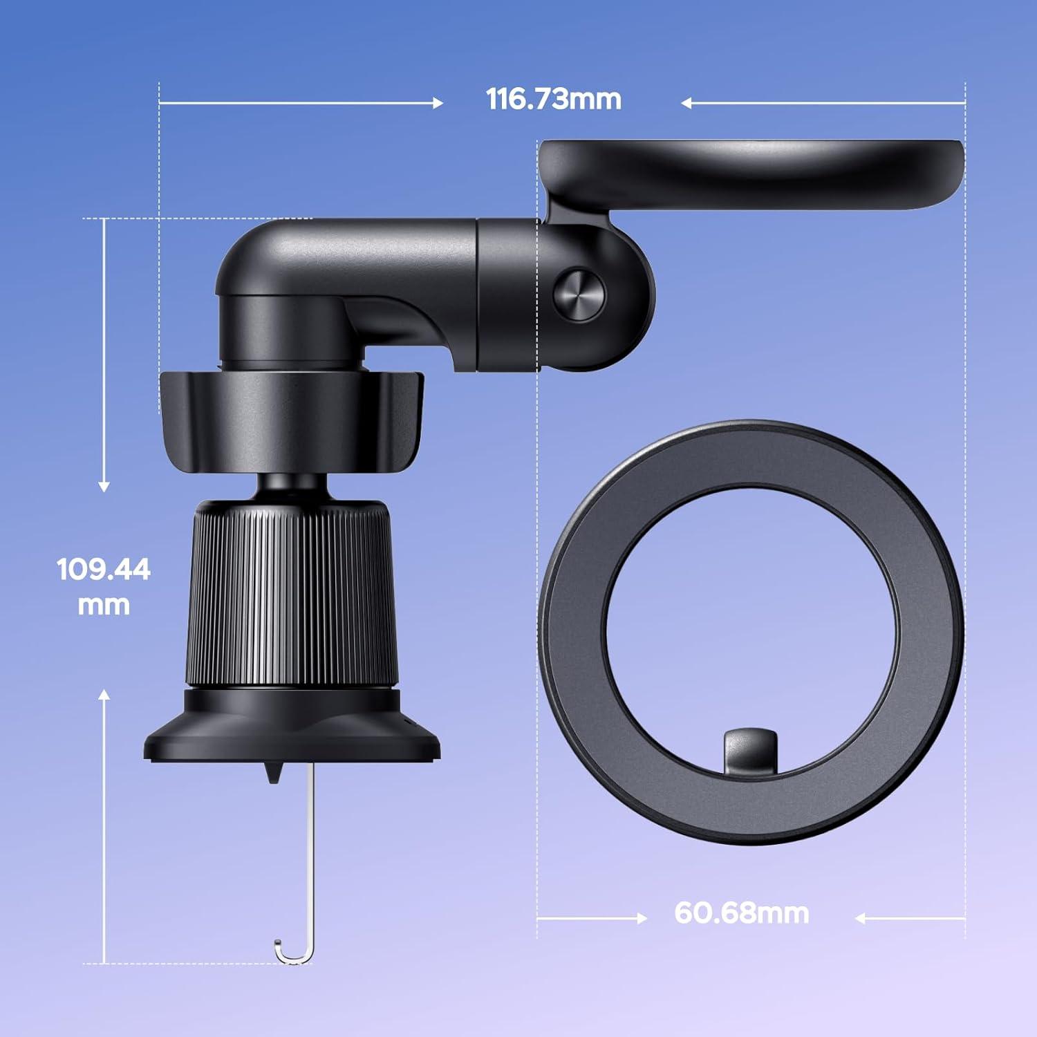 imageUGREEN Phone Mount for Magsafe Air Vent Car Mount Magnetic Never Block Phone Holder Strengthen Magnetic Power Compatible with iPhone 17 16 15 Pro Max 14 13 12 Pro Mini MagSafe Case