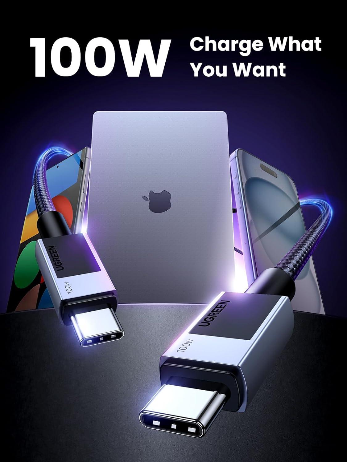 imageUGREEN Uno 65W USB C Charger Bundle with 33FT 100W USB C Cable Fast Charging Compatible with iPhone 1717 Pro17 Pro Max MacBook ProAir Galaxy S25S24