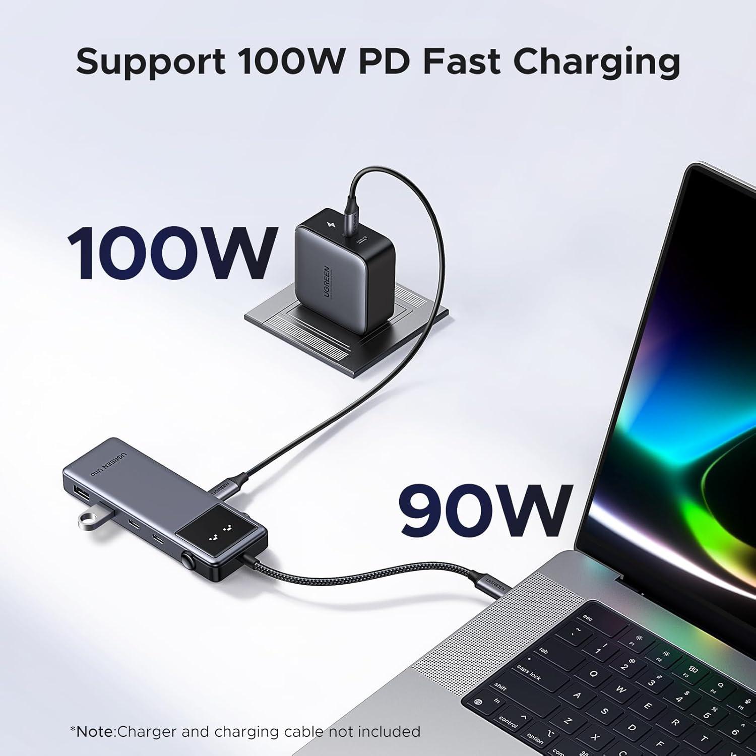 imageUGREEN Uno USB C Hub Bundle with 100W USB C Cable