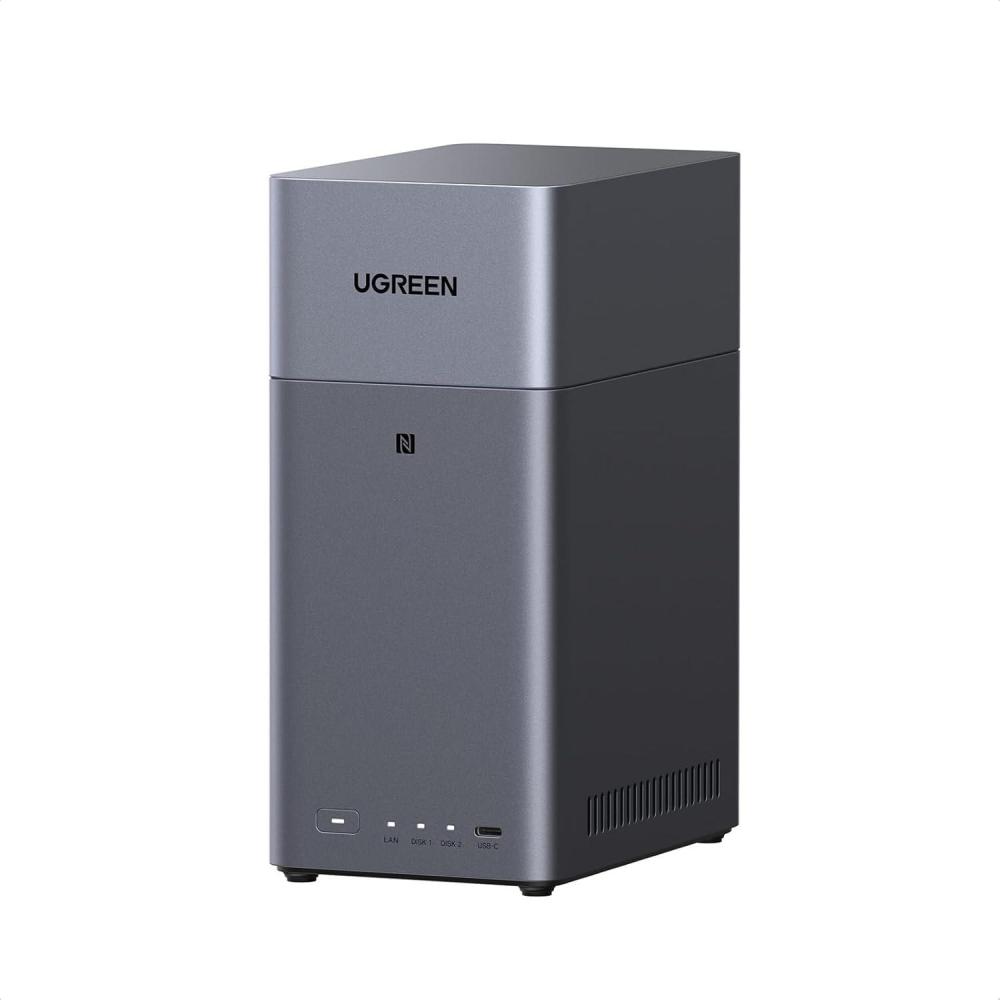 imageUGREEN NAS DH4300 Plus 4Bay Desktop NASync Support Capacity 120TB Remote Access AI Photo Album Beginner Friendly System 8GB LPDDR4X RAM 25GbE 4K HDMI Network Attached StorageDisklessDH2300 2Bay