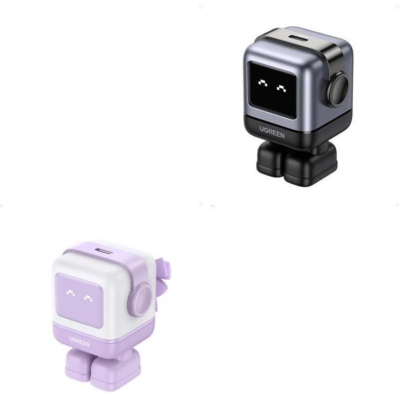 imageUGREEN Uno 30W USBC GaN Charger 2Pack Purple amp Black Compact Nexode Robot Fast Charger Block for iPhone 161514 Galaxy S25S24S23 Pixel 987 MacBook Air iPad Pro
