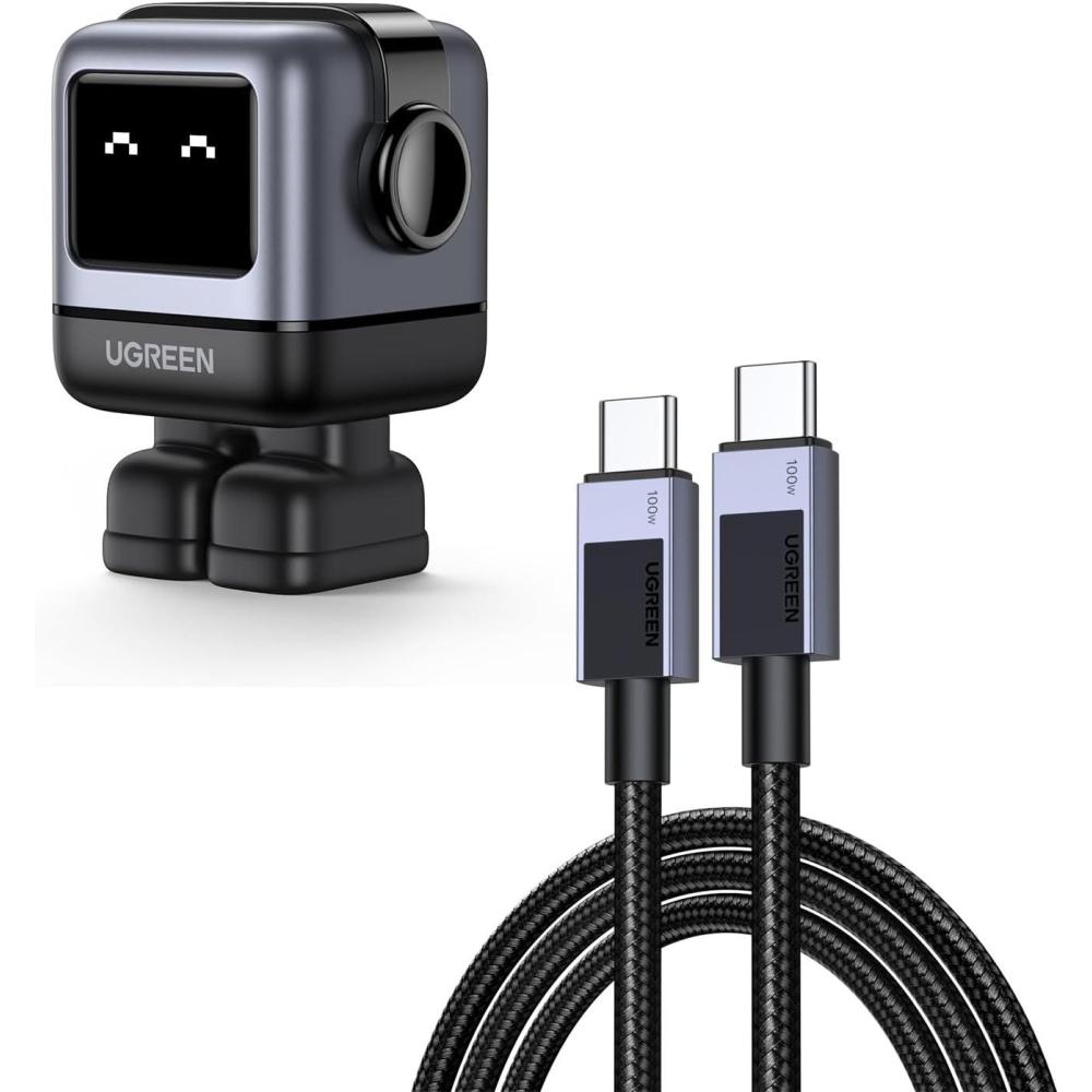 imageUGREEN Uno 65W USB C Charger Bundle with 33FT 100W USB C Cable Fast Charging Compatible with iPhone 1717 Pro17 Pro Max MacBook ProAir Galaxy S25S24