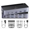 imageUGREEN HDMI KVM Switch 2 Monitors 2 Computers 4K60Hz with 4 USB 30 Ports for 2 Computers Sharing 2 Monitors Keyboard Mouse Printer with 4 HDMI Cables 2 USB Cables Power Adapter and Controller