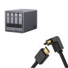 imageUGREEN NASync DXP4800 Plus 4Bay Desktop NASNetwork Attached Storage Diskless Bundle with HDMI Cable Right Angle 4K 90 Degree HDMI Cord 66 FT