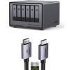 imageUGREEN NASync DXP6800 Pro 6Bay Desktop NASNetwork Attached Storage Diskless Bundle with 8K HDMI 21 Cable 48Gbps 10FT