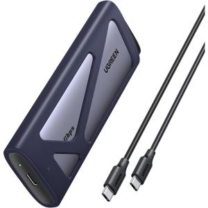 UGREEN 20Gbps M.2 NVMe SATA SSD Enclosure, 8TB USB C External NVMe M.2 Enclosure Compatible with USB 3.2 Gen2*2 Support UASP Trim for M/B+M Key SSD in Size of 2230/2242/2260/2280