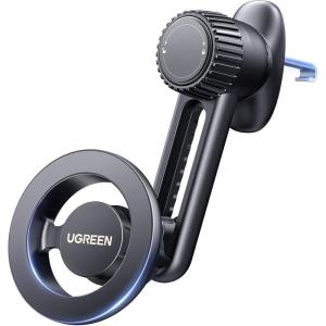 UGREEN Magnetic Phone Mount for Car Compatible for Magsafe, Not Blocking Air Vent, Strengthen Magnetic Power Car Phone Holder Compatible with iPhone 16 15 Pro Max 14 13 12 Pro Mini MagSafe Case