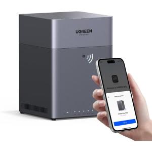 UGREEN NAS DH4300 Plus 4-Bay Desktop NASync, Support Capacity 120TB, Remote Access, AI Photo Album, Beginner Friendly System, 8GB LPDDR4X RAM, 2.5GbE, 4K HDMI, Network Attached Storage(Diskless)(DH4300 Plus 4-Bay)