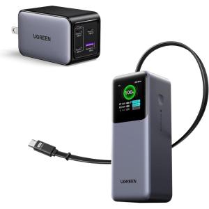 UGREEN Nexode Power Bank Bundle with Nexode 65W GaN USB C Wall Charger 4-Port