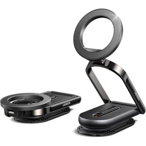 UGREEN for Magsafe Car Mount Dashboard 360° Rotation Magnetic Phone Holder Removable Design Car Cellphone Holder Compatible with iPhone 17 16 15 14 13 12 Series and MagSafe Case Strongest Magnet