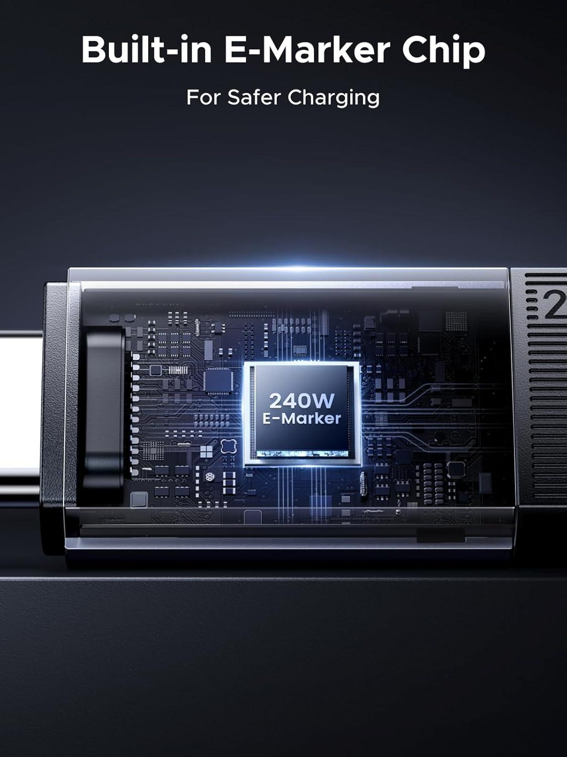 imageUGREEN 240W USB C Cable Gen2 10Gbps USB 32 4K 60Hz Video Output Fast Charging Compatible with iPhone 171615 Pro Max NVMe SSD Monitor Galaxy S25S24S23 Ultra MacBook Pro 33FT