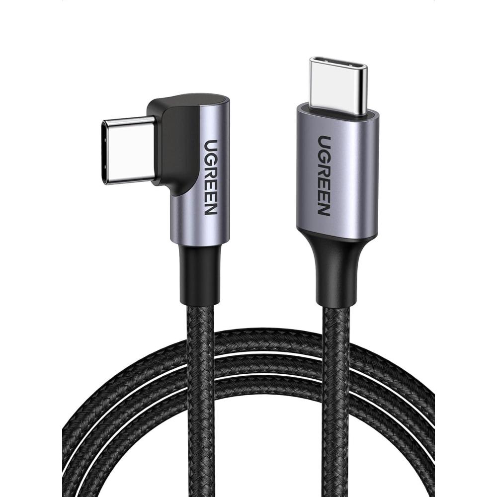 imageUGREEN Right Angle USB C Cable 66FT 60W USB C to USB C Cable 90 Degree Type C Cable for iPhone 1716 MacBook ProAir iPad Pro 2022Air 5Mini 6 Galaxy S25S24S23 Pixel 109 Switch33ft