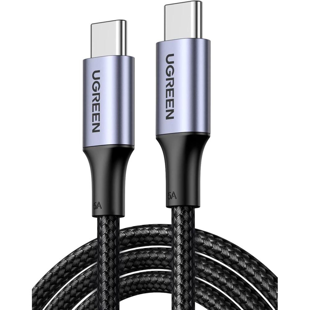 imageUGREEN USB C to USB C Cable 100W Charging Cable for iPhone 171615 MacBook Pro iPad Pro Dell XPS Samsung Galaxy S25S24S23 Ultra Switch Pixel 66FT Black