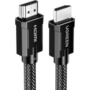 UGREEN 8K HDMI 2.1 Cable Certified 6.6FT, 10K Ultra High Speed HDMI Cord 4K 240Hz 48Gbps HDCP 2.2&2.3 eARC HDR Dolby Compatible for PS5 Xbox Series X/Switch 2/Roku TV/Laptop/Monitor/Mac mini M4 Pro(10FT)