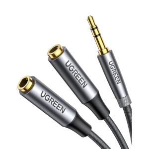UGREEN Headphone Splitter 3.5mm Aux Splitter 2 Female to 1 Male Audio Y Stereo Dual Headphone Adapter Compatible with Switch 2/PS4/PS5 MacBook iPad PC Tablet Laptop TV Phone Speaker