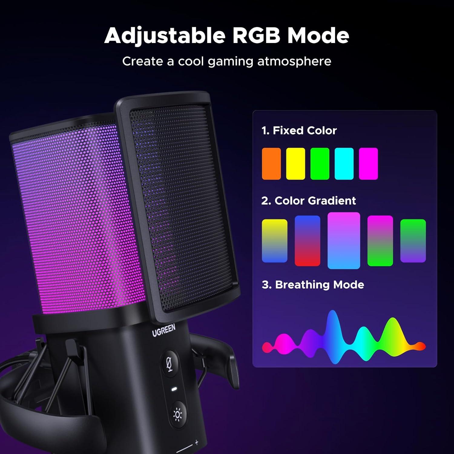 imageUGREEN 4K Webcam Bundle with Gaming Microphone for PC 24bit96kHz