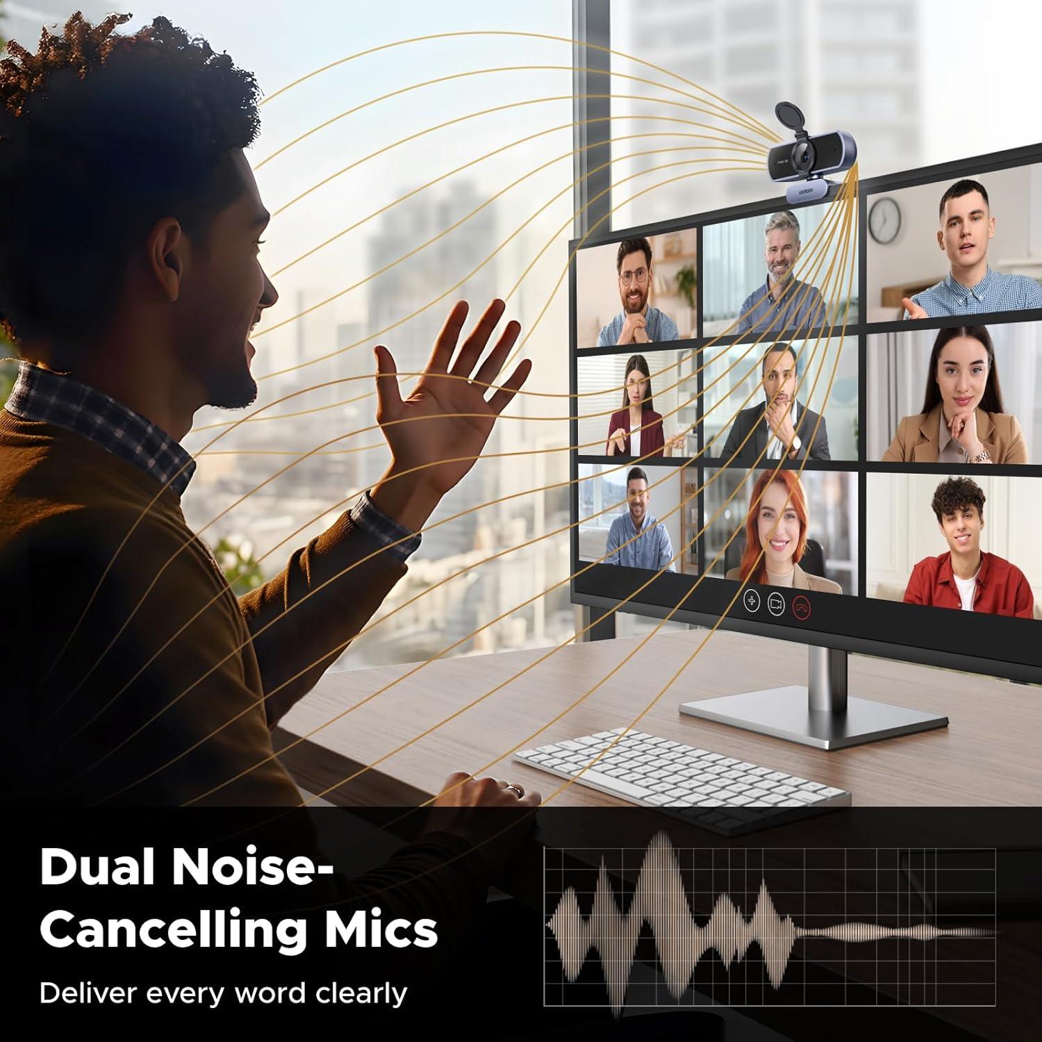 imageUGREEN 4K Webcam Bundle with Gaming Microphone for PC 24bit96kHz