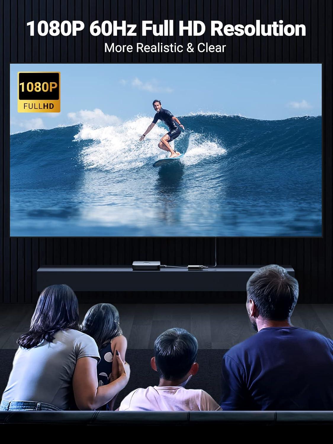 imageUGREEN Active HDMI to VGA Adapter with 35mm Audio Jack HDMI Male to VGA Female up to 1080P for PC Laptop Ultrabook Raspberry Pi Chromebook Black