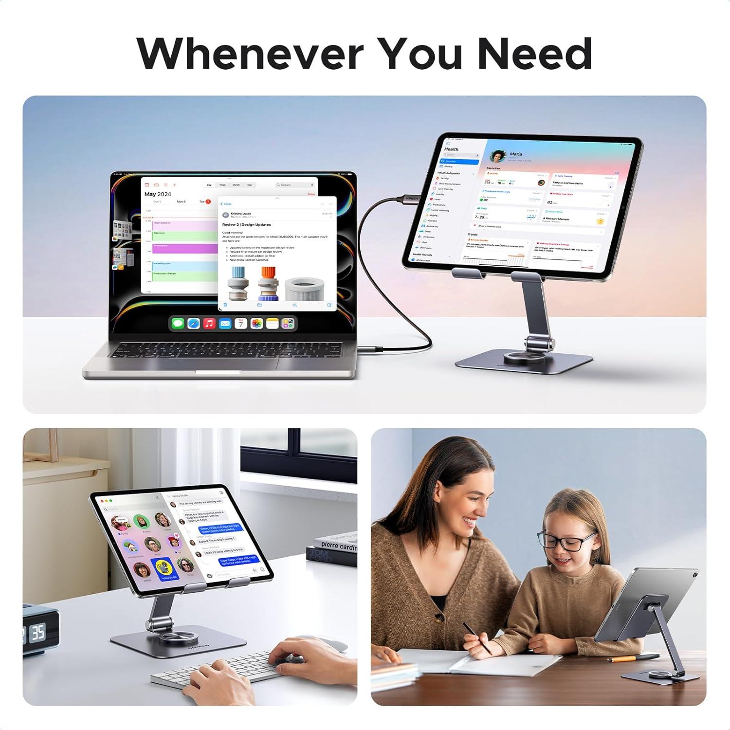 imageUGREEN Tablet Pillow Stand Bundle with Tablet Stand Holder Rotating Adjustable