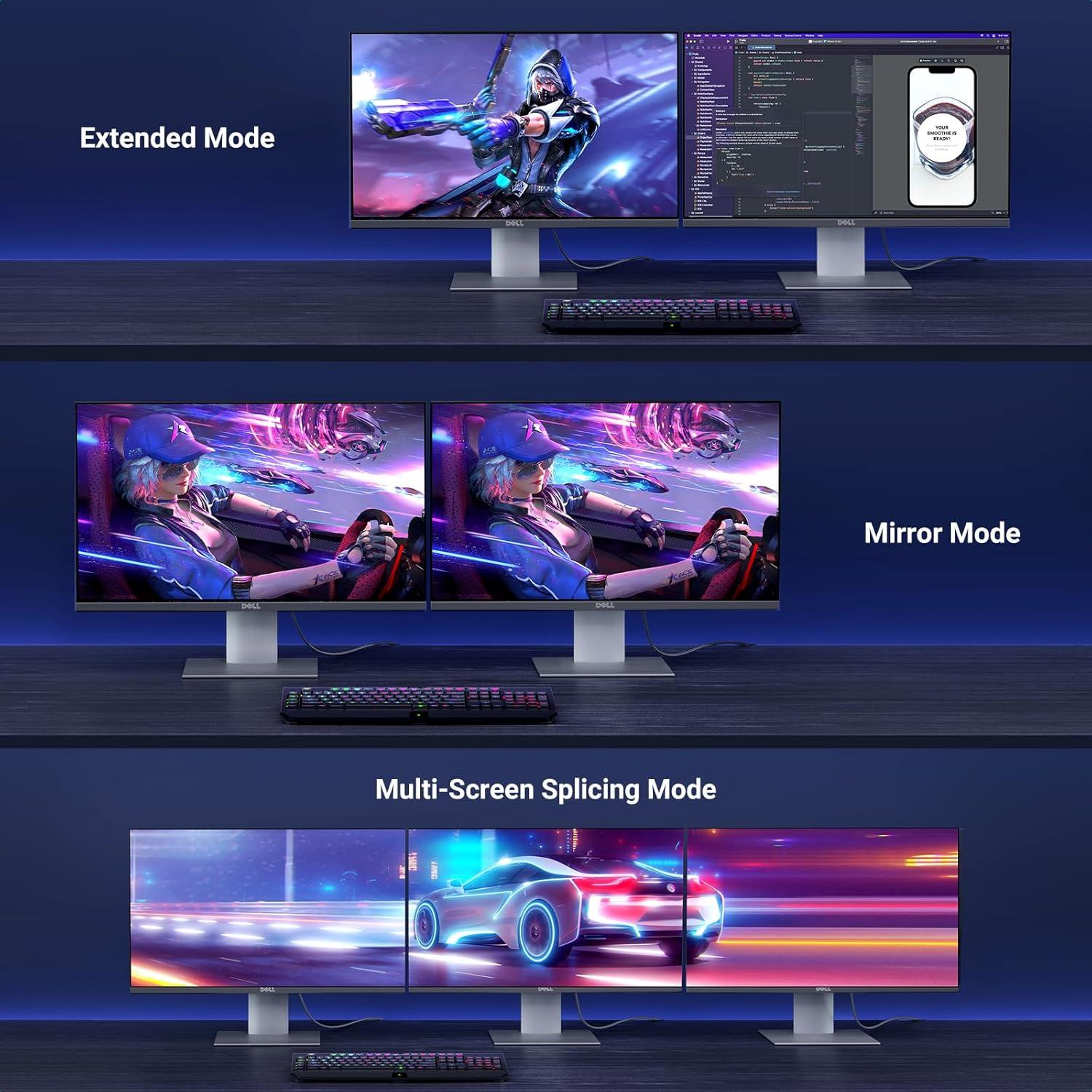 imageUGREEN VESA 8K DisplayPort 14 Cable 10FT DP Cable Supports 8K60Hz 4K240Hz 324Gbps HDR HDCP DSC 12a FreeSync GSync Display Port Cord Alu Braided Compatible Monitor Graphics PC HDTV10FT