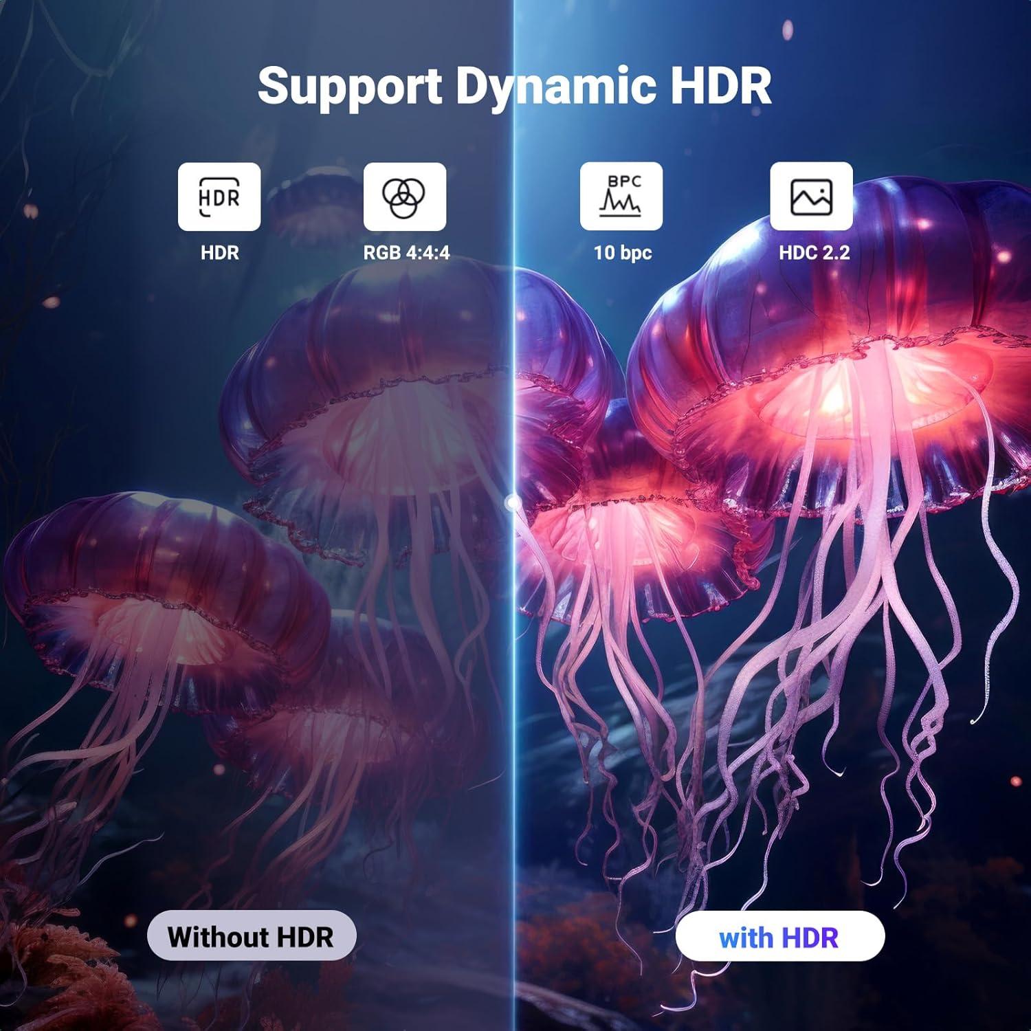 imageUGREEN VESA Certified 8K60Hz DP 14 66FT Bundle with HDMI 21 Cables Supports 4K240Hz 324Gbps 48Gbps High Speed for PC Laptop Monitor TV