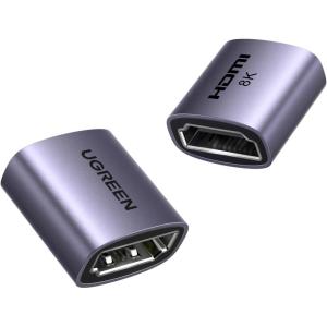 UGREEN HDMI Coupler 2 Pack, 8K@60Hz HDMI 2.1 Female to Female AdapterConnector 3D 4K@240Hz Extender Compatible with HDTV Roku Stick Chromecast Laptop PC, Switch 2, Grey
