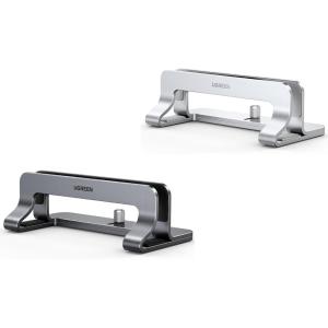 UGREEN Vertical Laptop Stand Holder for Desk Bundle, Gray and Silver